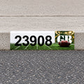 Custom Football Reflective Curb Address Decal