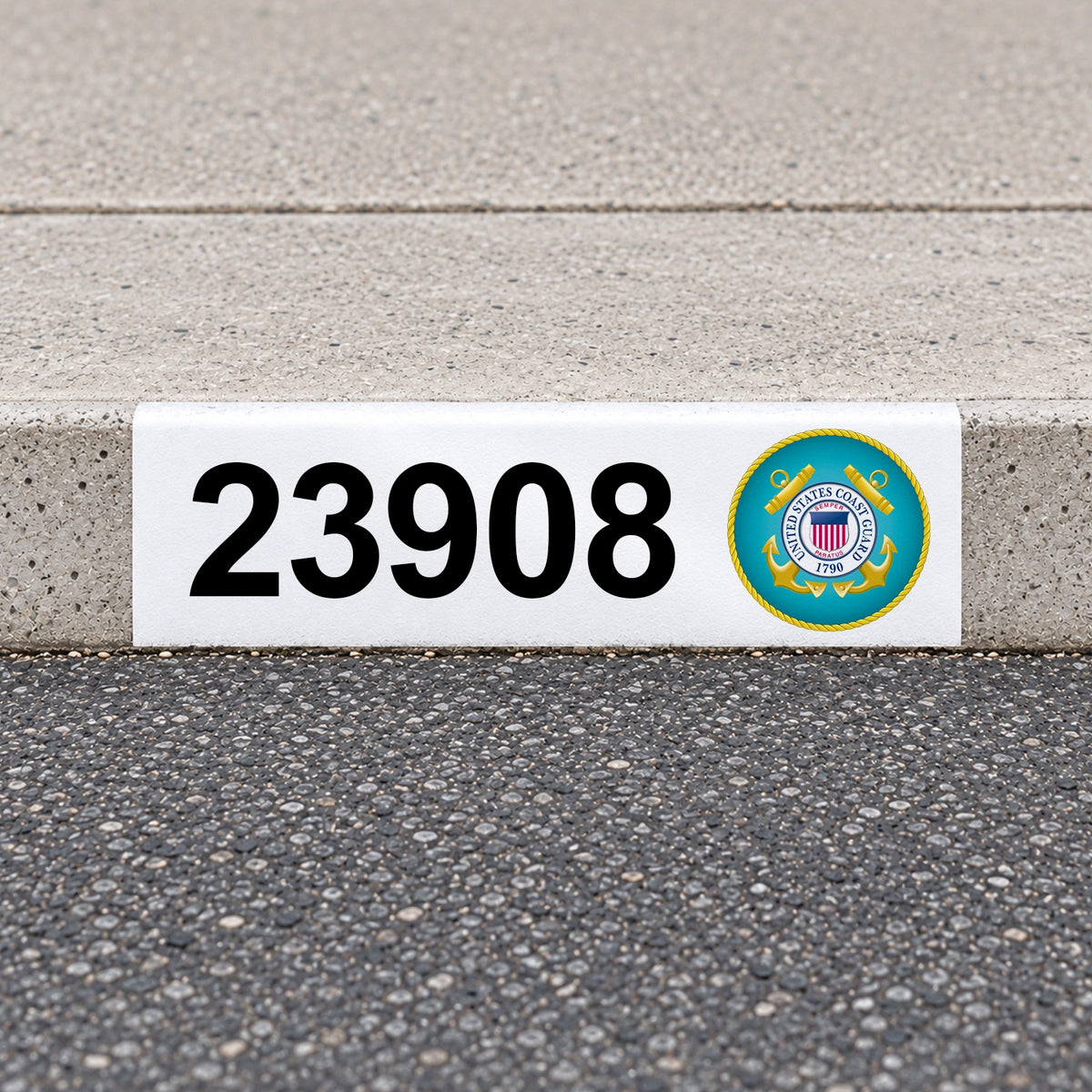 Custom US Armed Forces Reflective Curb Address Decal