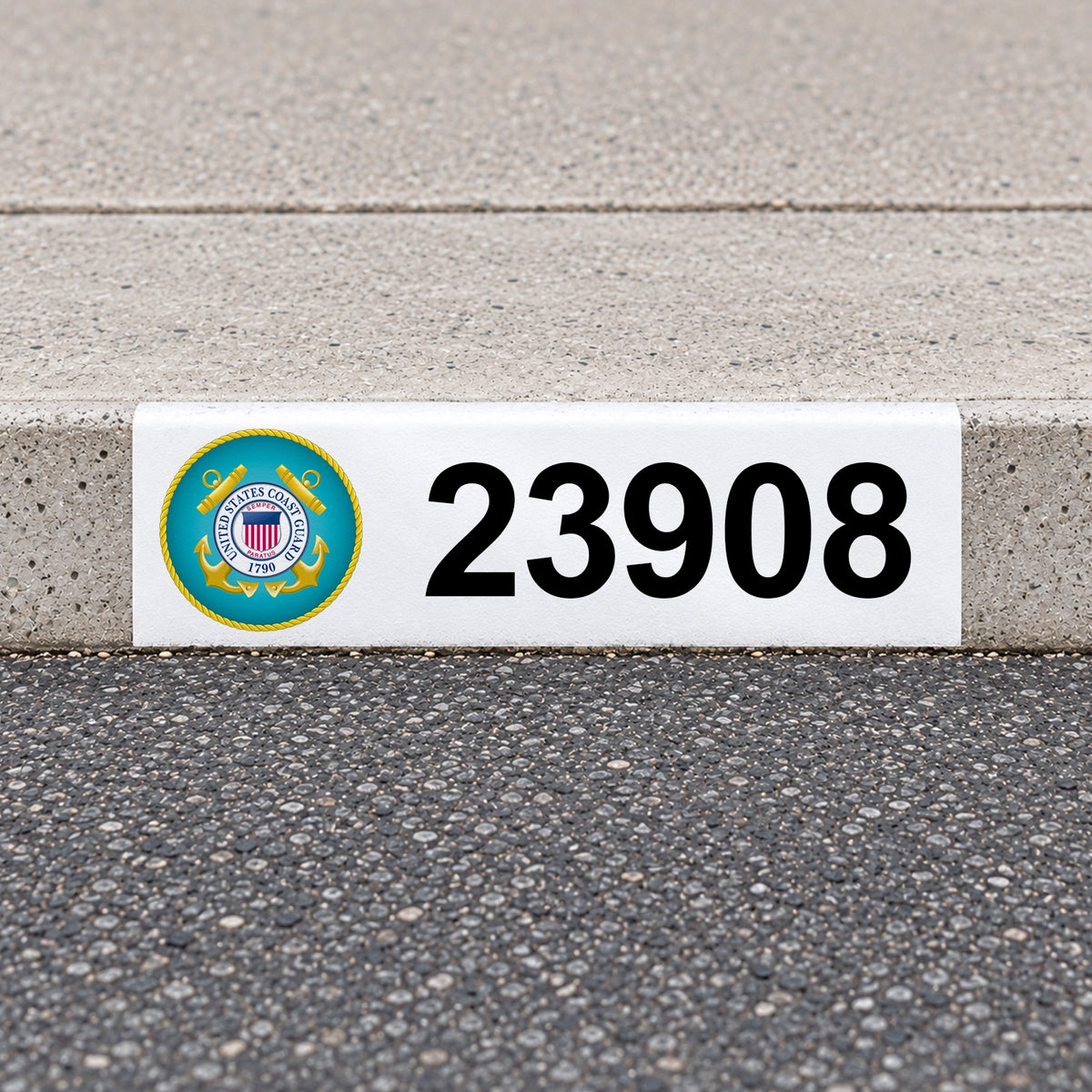 Custom US Armed Forces Reflective Curb Address Decal