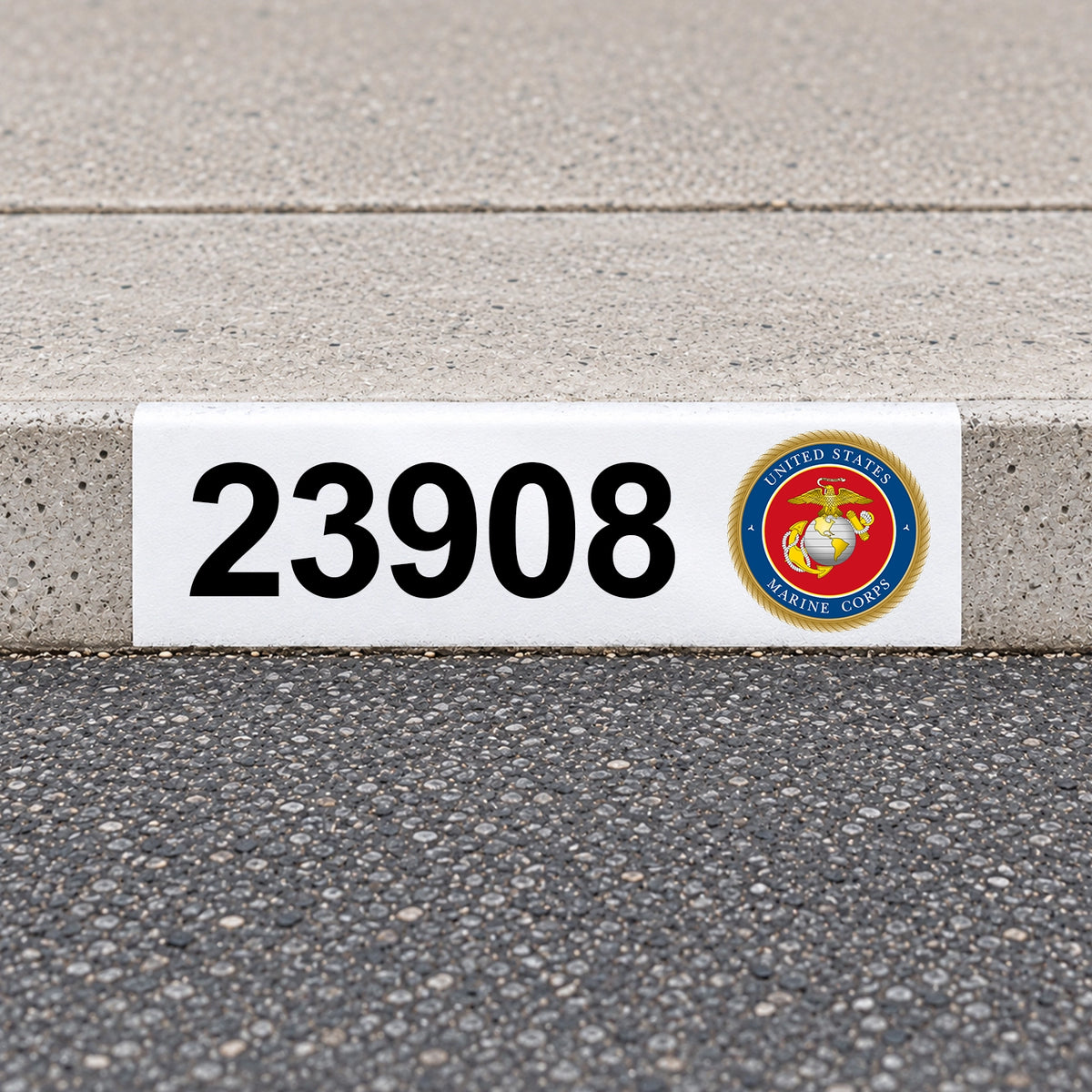 Custom US Armed Forces Reflective Curb Address Decal