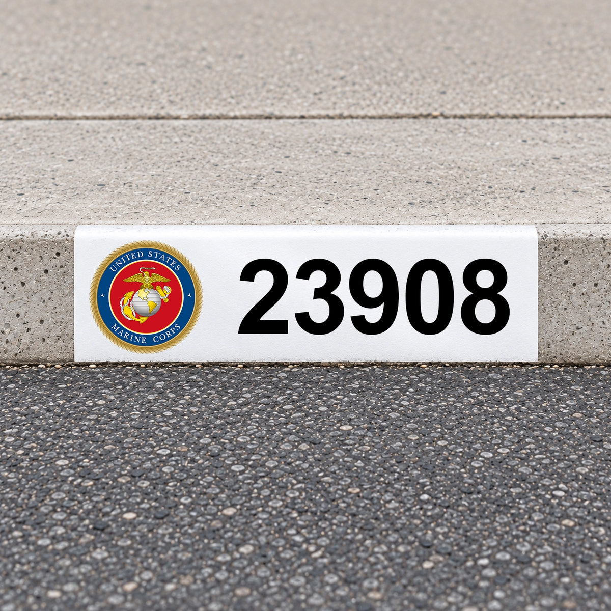 Custom US Armed Forces Reflective Curb Address Decal