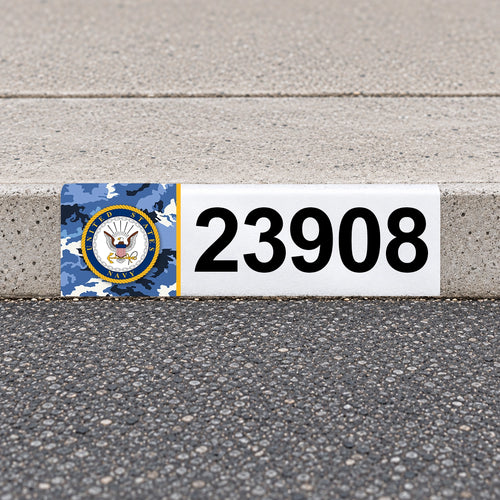 Custom US Armed Forces Reflective Curb Address Decal
