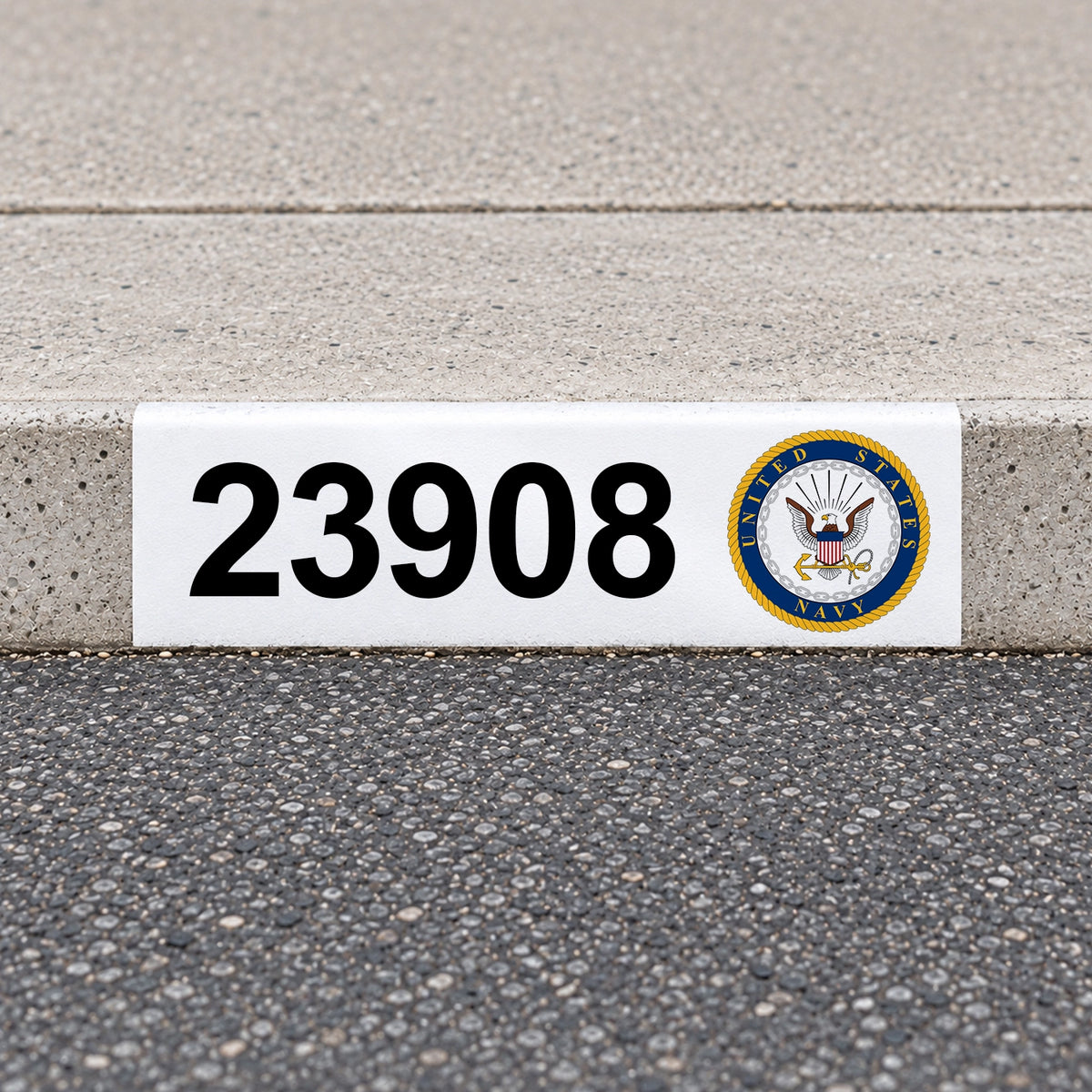 Custom US Armed Forces Reflective Curb Address Decal