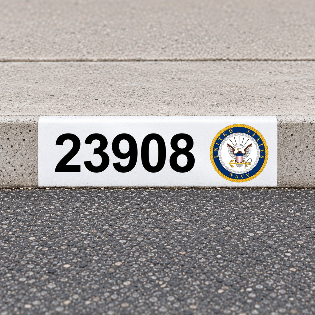 Custom US Armed Forces Reflective Curb Address Decal