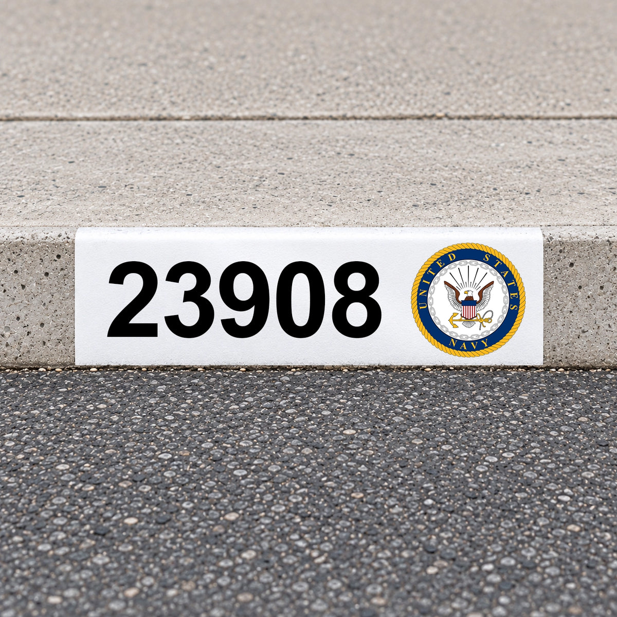 Custom US Armed Forces Reflective Curb Address Decal