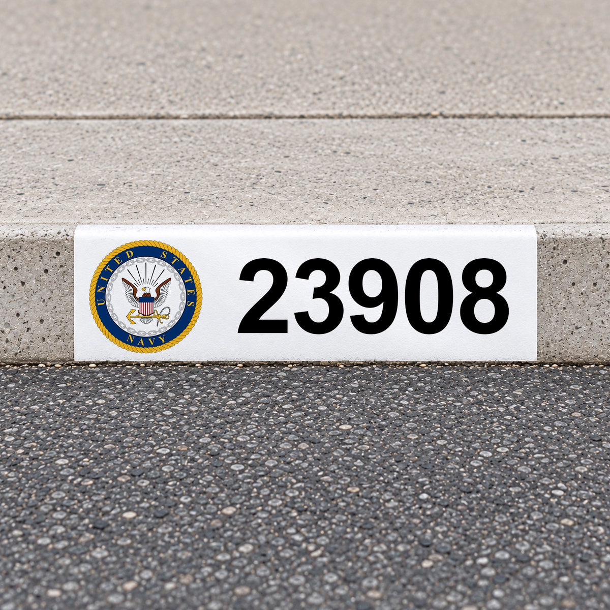Custom US Armed Forces Reflective Curb Address Decal
