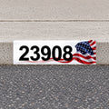 Custom American Flag Reflective Curb Address Decal